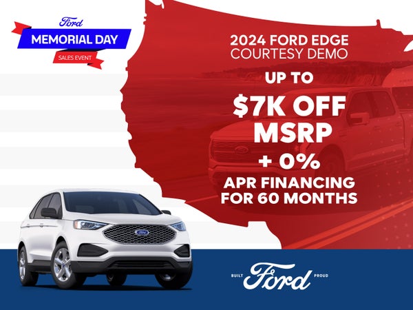 2024 Edge
Courtesy Demo
Up to $7,000 Off + 0% APR for 60 Months